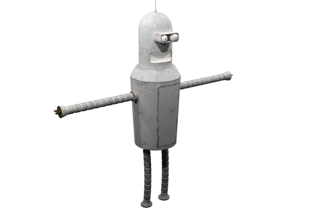 futurama - bender old 3D Model .c4d .max .obj .3ds .fbx .stl .blend 