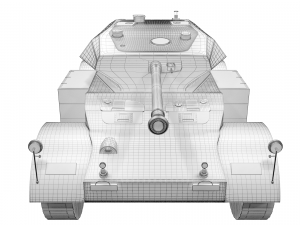 the armored car staghound iii 3D 모델