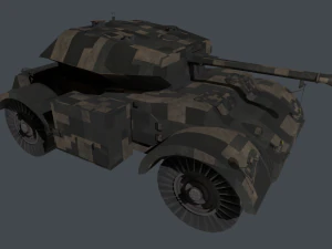 El coche blindado Staghound III. Modelo 3D