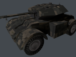 the armored car staghound iii 3D 모델