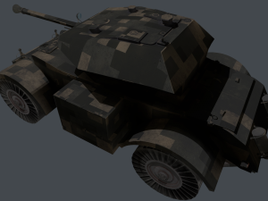 the armored car staghound iii 3D 모델