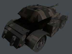 the armored car staghound iii 3D 모델