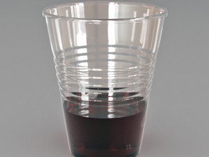 plastic cup of tea Model 3D