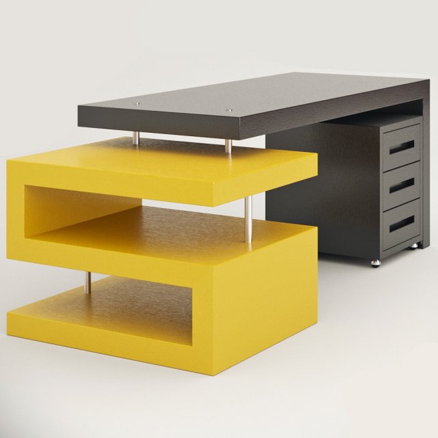 office table 3D Model .c4d .max .obj .3ds .fbx .stl .blend 