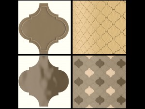tile wall dec arabesque tufo Model 3D