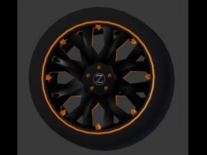 wheel car 3D मॉडल