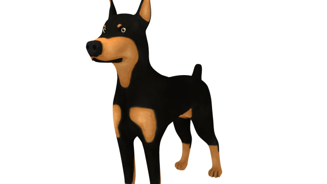 doberman 3D Model .c4d .max .obj .3ds .fbx .stl .blend 