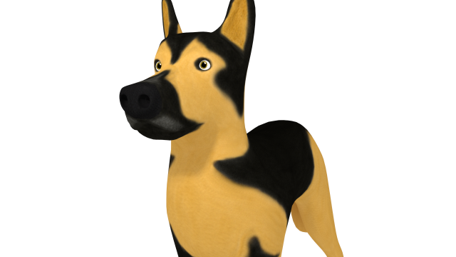 german shepherd 3D Modell .c4d .max .obj .3ds .fbx .stl .blend 