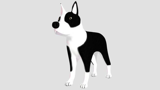 pitbull 3D-Modell .c4d .max .obj .3ds .fbx .stl .blend 