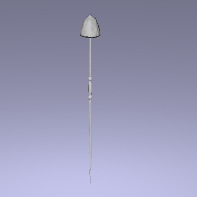 mushroom staff low poly 3D Model .c4d .max .obj .3ds .fbx .stl .blend 