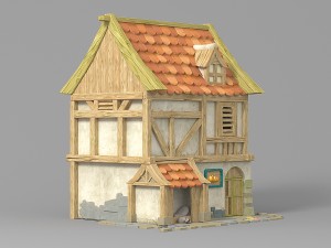 cartoon house 2 Modèle 3D