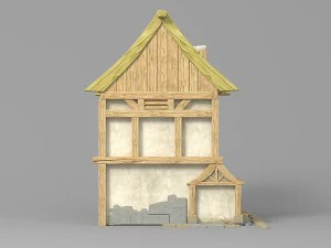 cartoon house 2 3D Model