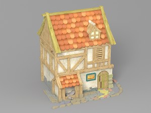 cartoon house 2 Modèle 3D
