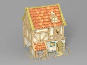 cartoon house 2 3D Model