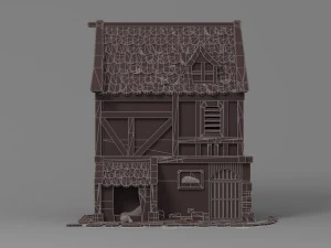 cartoon house 2 3D Model