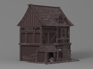 cartoon house 2 Modèle 3D