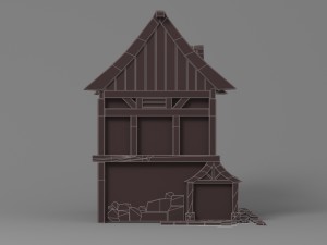 cartoon house 2 Modèle 3D