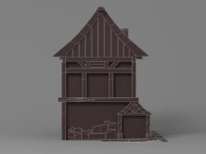 cartoon house 2 3D Model