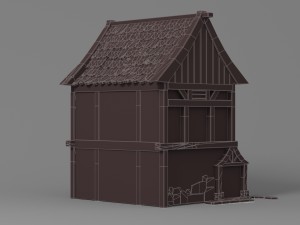 cartoon house 2 Modèle 3D