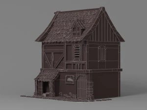 cartoon house 2 3D Model