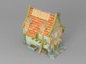 casa de dibujos animados 3 Modelo 3D