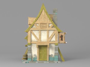 cartoon house 3 Modèle 3D