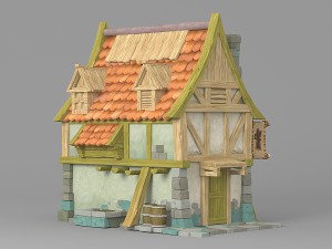 cartoon house 3 Modèle 3D