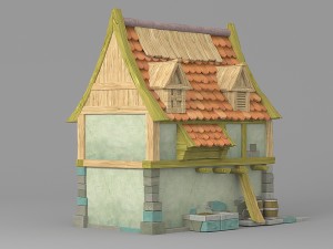 cartoon house 3 Modèle 3D