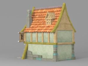 cartoon house 3 Modèle 3D