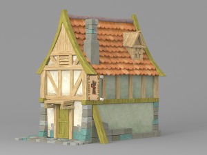cartoon house 3 Modèle 3D