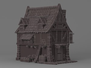 cartoon house 3 Modèle 3D
