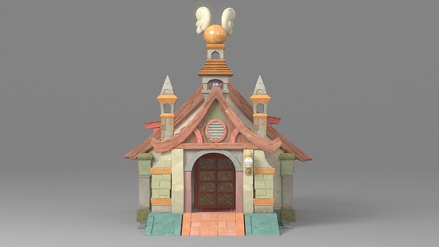 cartoon house 1 3D Model in Buildings 3DExport