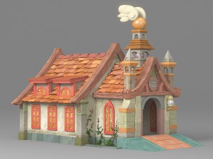 cartoon house 1 3D 模型