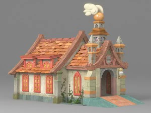 cartoon house 1 3D Model