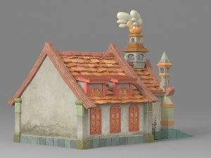 cartoon house 1 3D Model