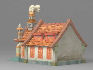 cartoon house 1 3D Model
