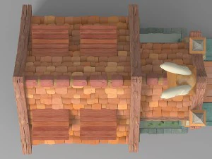 cartoon house 1 3D Model