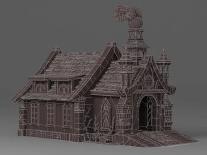 cartoon house 1 3D Model