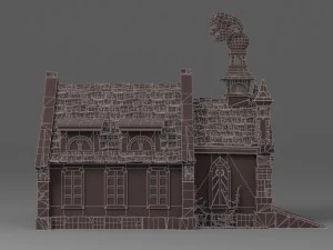 cartoon house 1 3D Model