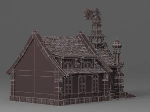 cartoon house 1 3D Model