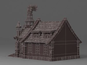 cartoon house 1 3D Model