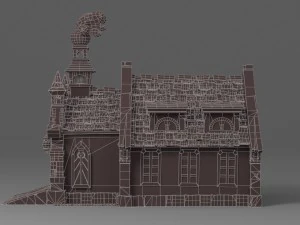 cartoon house 1 3D Model