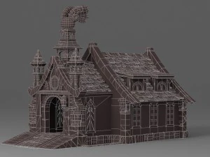 cartoon house 1 3D Model
