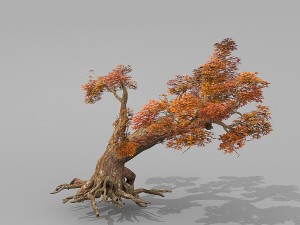 red tree Modèle 3D