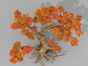 red tree Modèle 3D