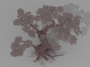 red tree Modèle 3D