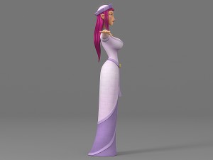 cartoon woman 5 3D मॉडल