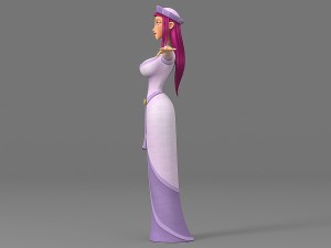 cartoon woman 5 3D मॉडल