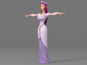 cartoon woman 5 3D मॉडल