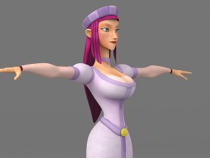 cartoon woman 5 3D मॉडल